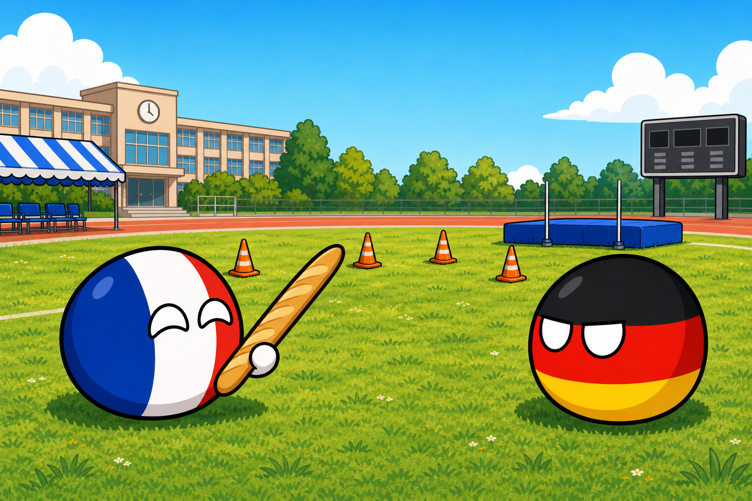 法国球用法棍当指挥棒